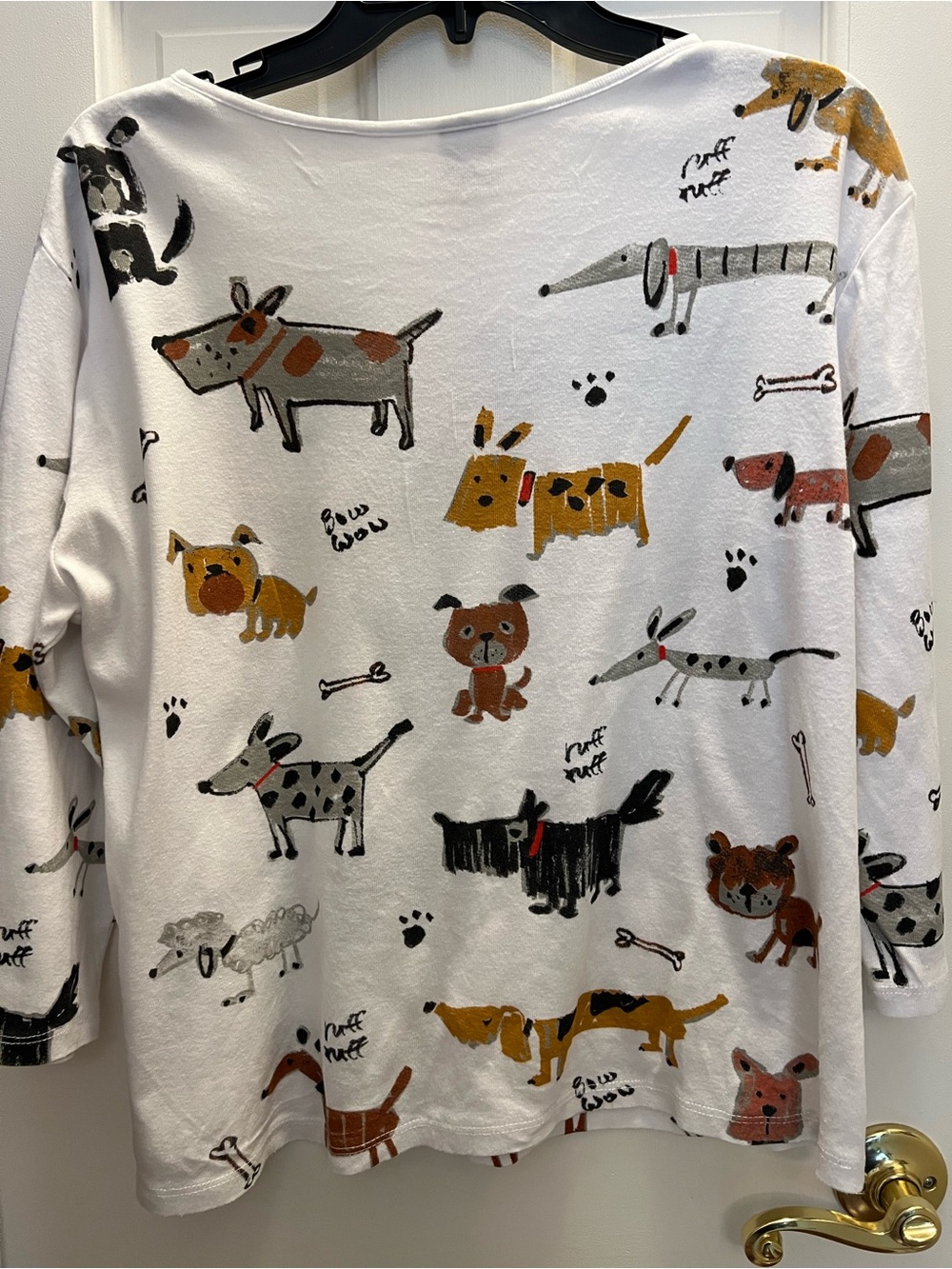Cute dog shirt, Large -3/4 sleeves - Picture 3 of 4
